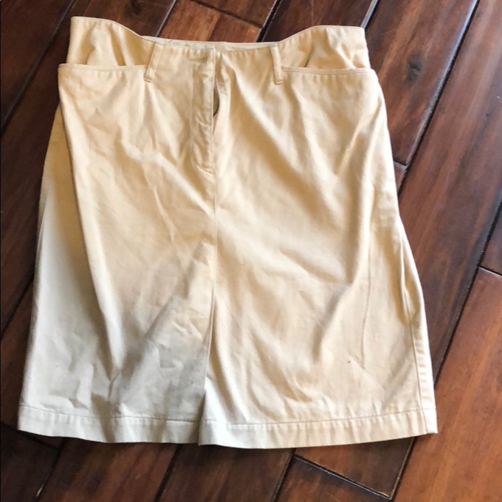 Khaki mini skirt